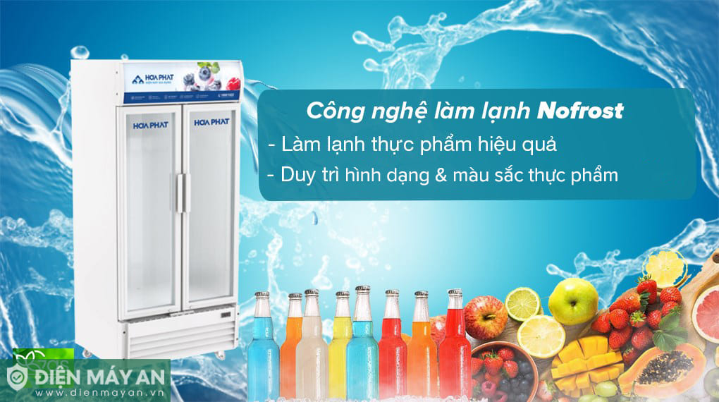 Tủ mát trưng bày Hòa Phát Inverter 723 lít HSR D8723